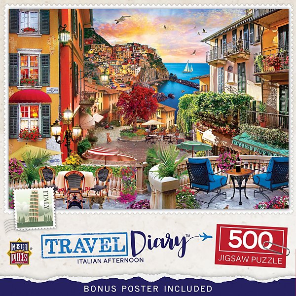 MasterPieces Travel Diary - Italian Afternoon 500 Piece Jigsaw Puzzle