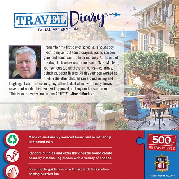 MasterPieces Travel Diary - Italian Afternoon 500 Piece Jigsaw Puzzle