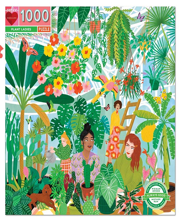 Piece and Love Plant Ladies 1000 Piece Square Adult Jigsaw Puzzle Set